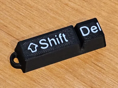 Shift Del Keyboard Keycap Keychain Keyring delete