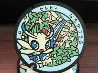 Celebi Japanese manhole cover coaster