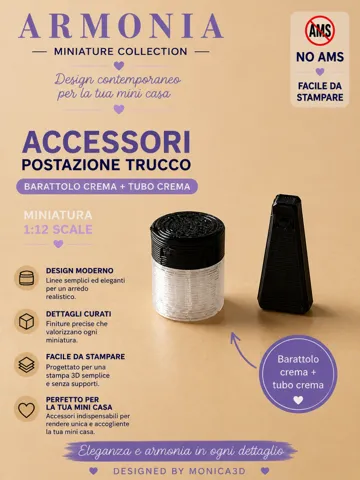 Letrero o emblema decorativo: Barattolo Crema + Tubo Crema – Miniatura 1:12 — vista de referencia 2