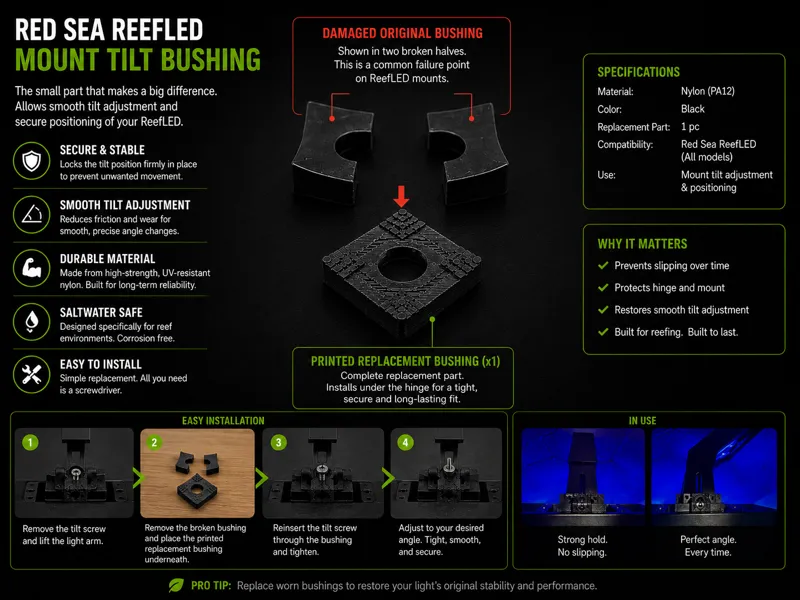 Red Sea ReefLED Mount Tilt Bushing
