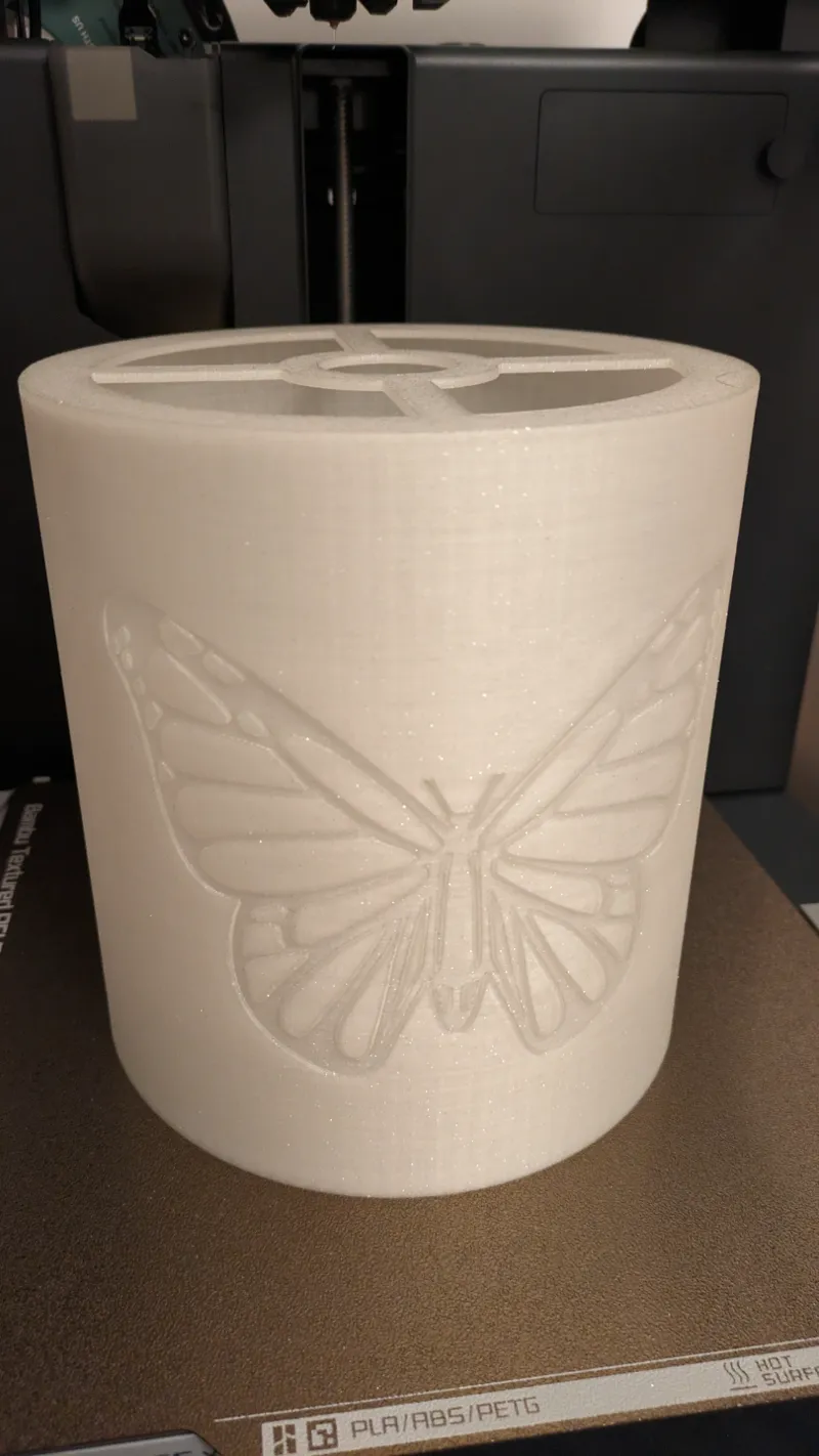 Butterfly embossed lamp shade for UK pendant