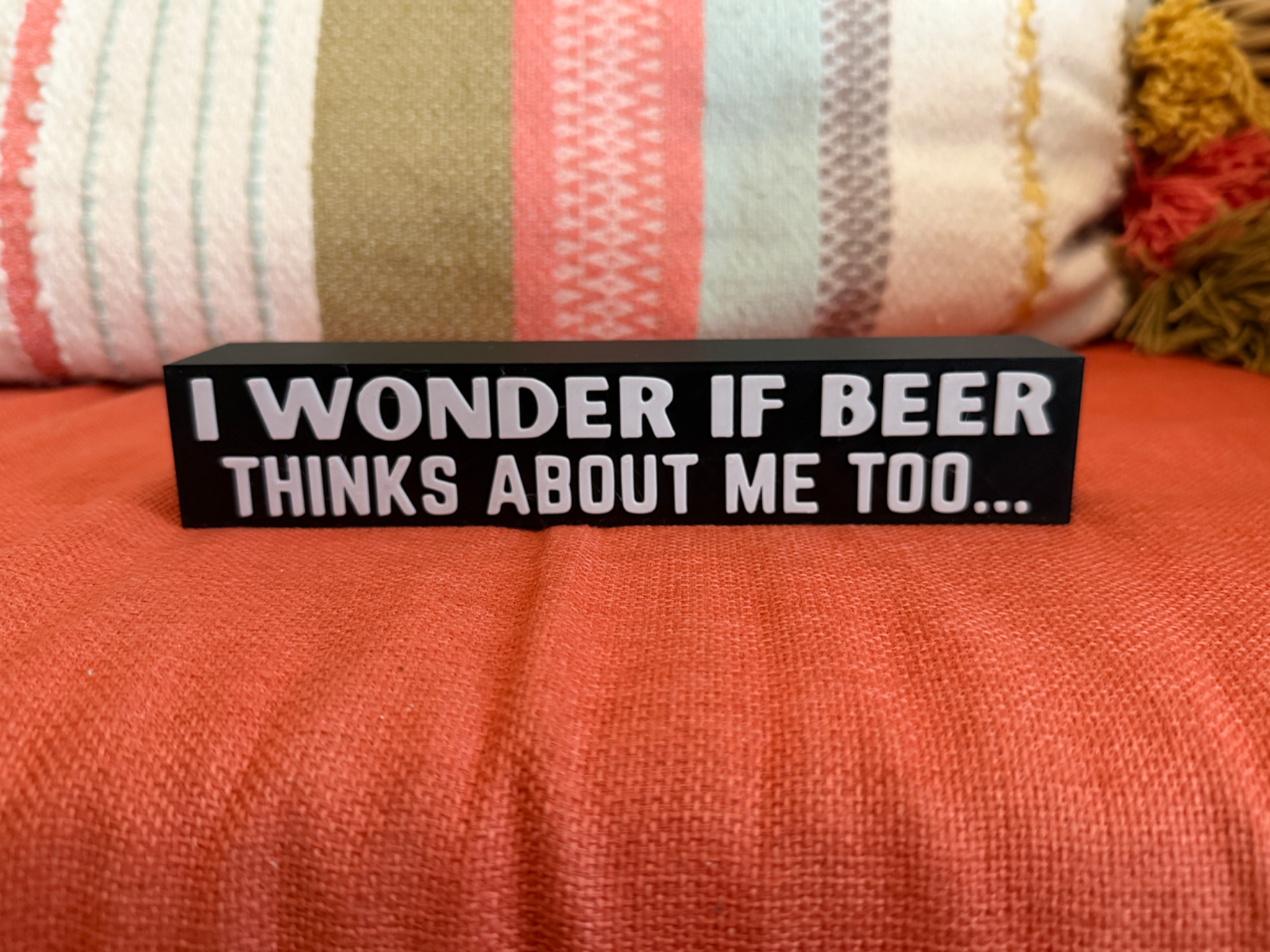 “I Wonder If Beer Thinks About Me Too…” Block 
