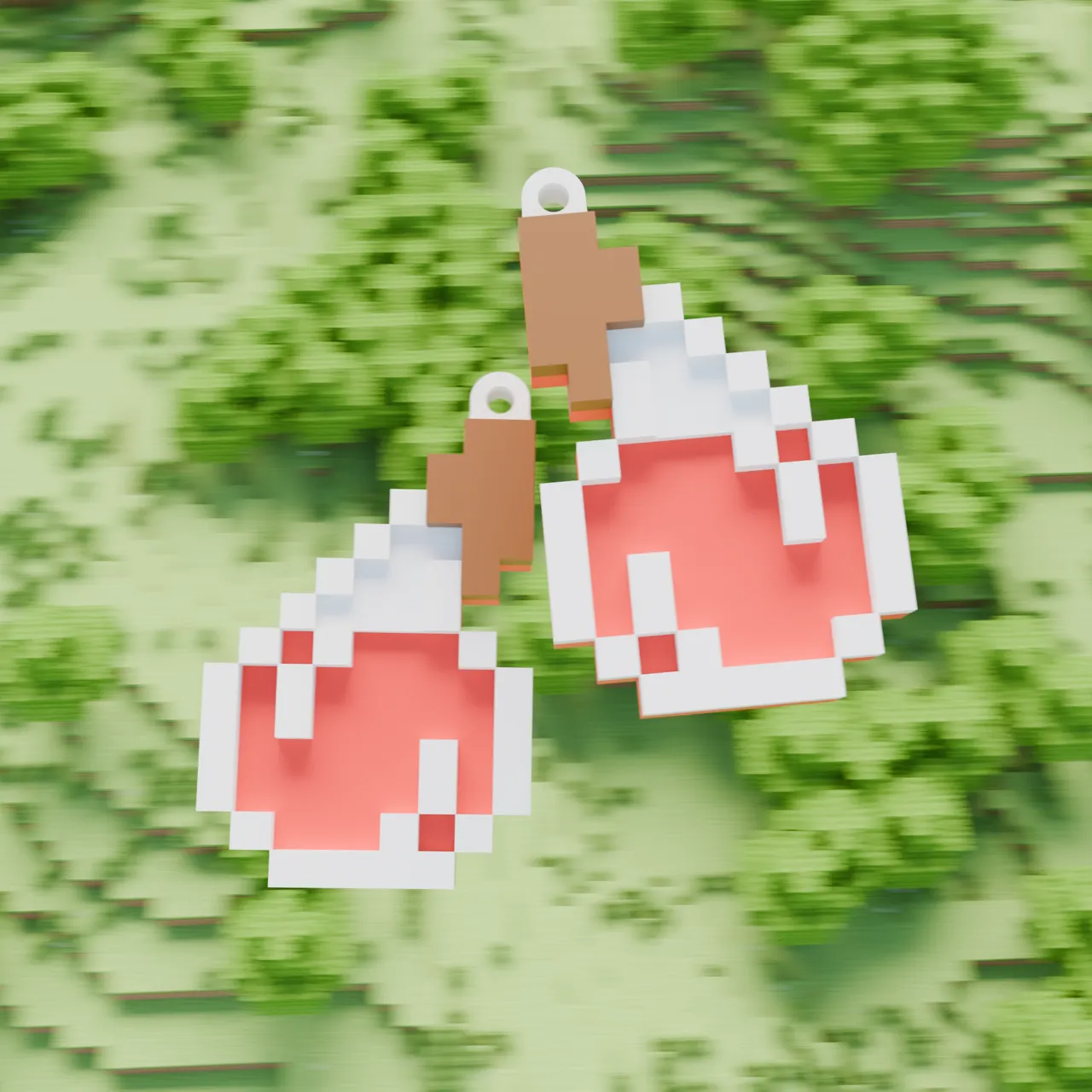 Aretes de poción arrojadiza de Minecraft view 2