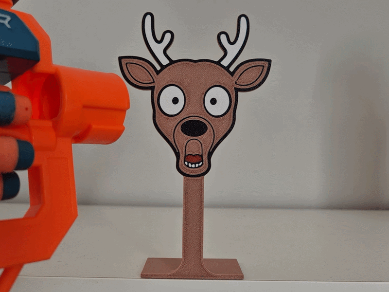 Shocked Reindeer Foam Dart Target