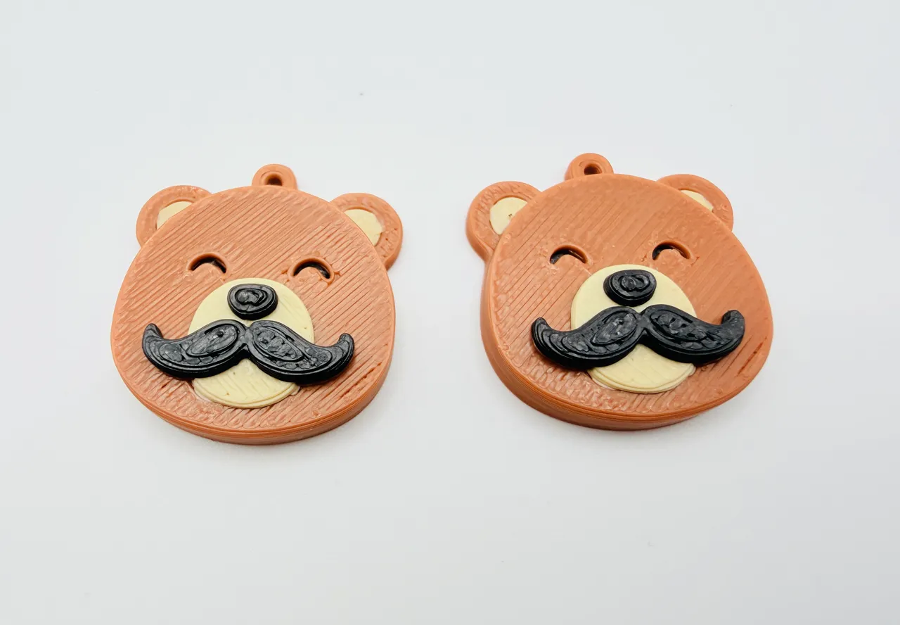 Dad Bear Mustache Earrings view 2