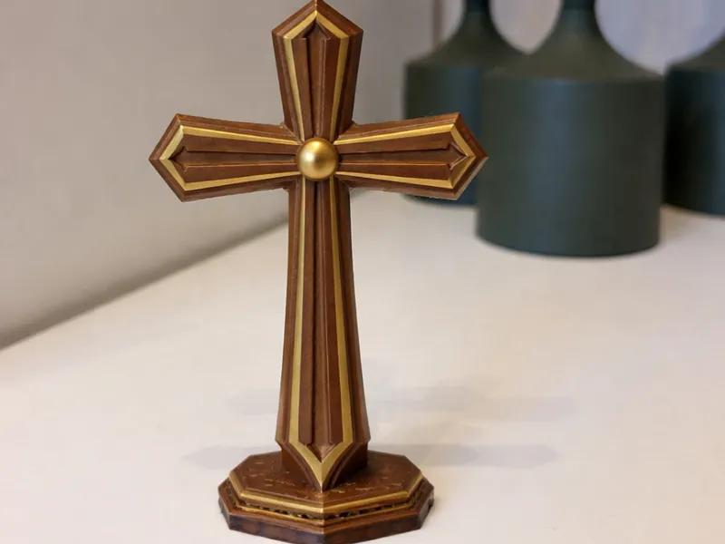 Modern Cross 3D Print – Minimalist Christian Decor