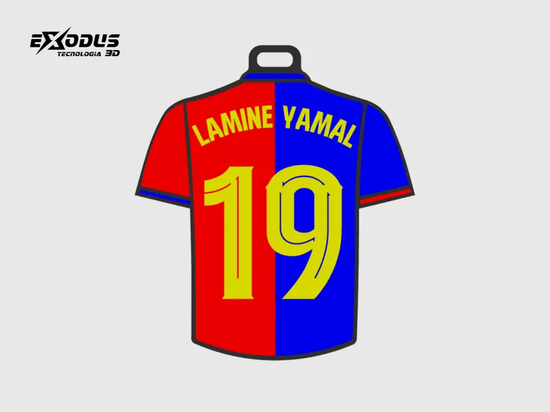 Lamine Yamal Jersey Keychain