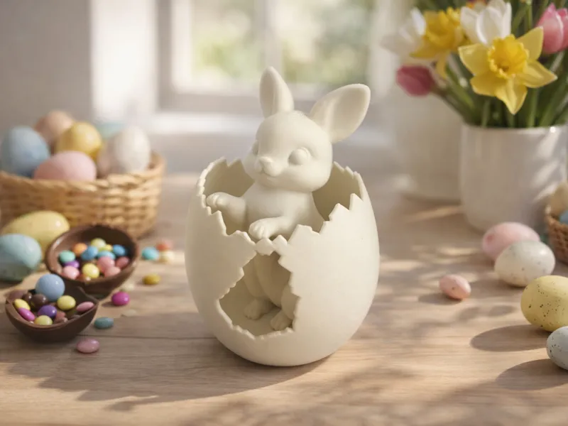 Cute Bunny in Egg