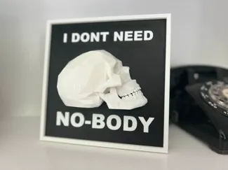 3D Skull Wall Art Pun