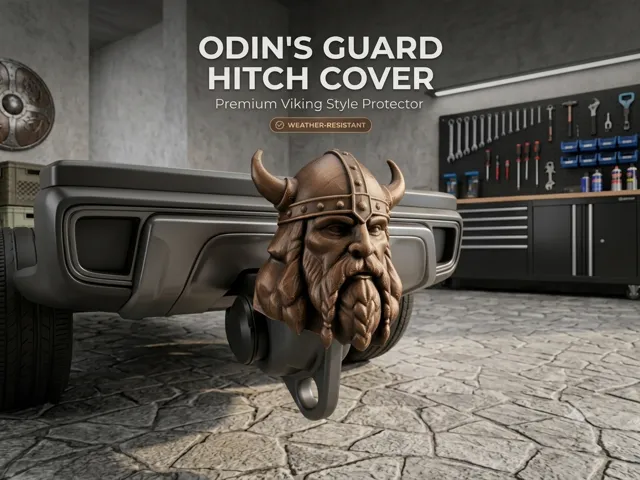 Viking Warrior Odin Tow Hitch Cover Cap