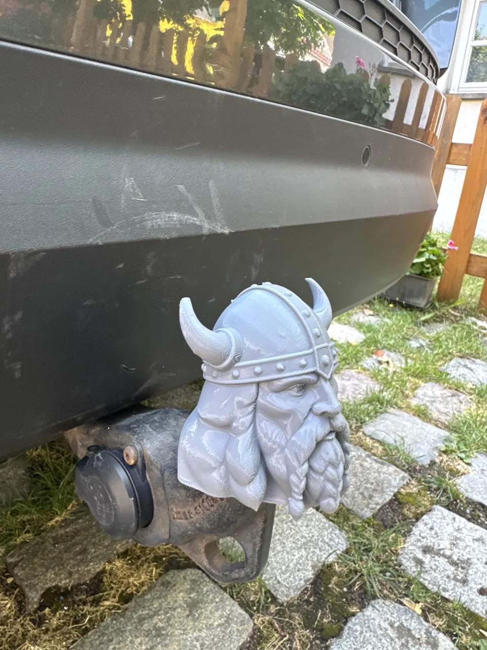 Viking Warrior Odin Tow Hitch Cover Cap view 3