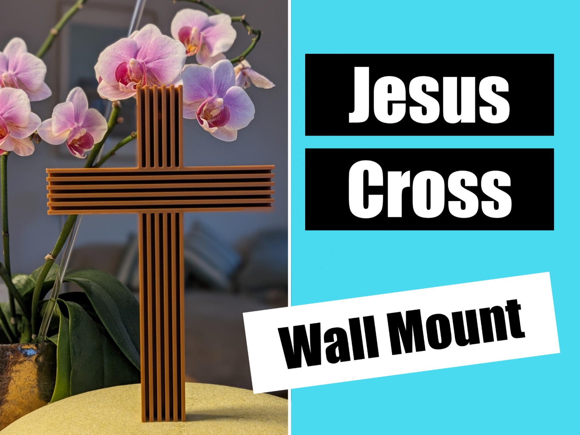 Jesus Cross with Wall Mount