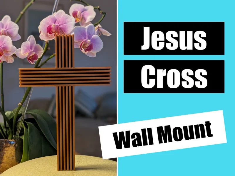 Jesus Cross with Wall Mount