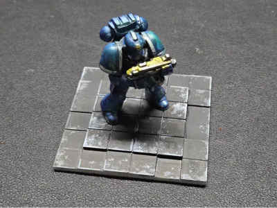 DnD Miniature Base: Clean Square Tiles
