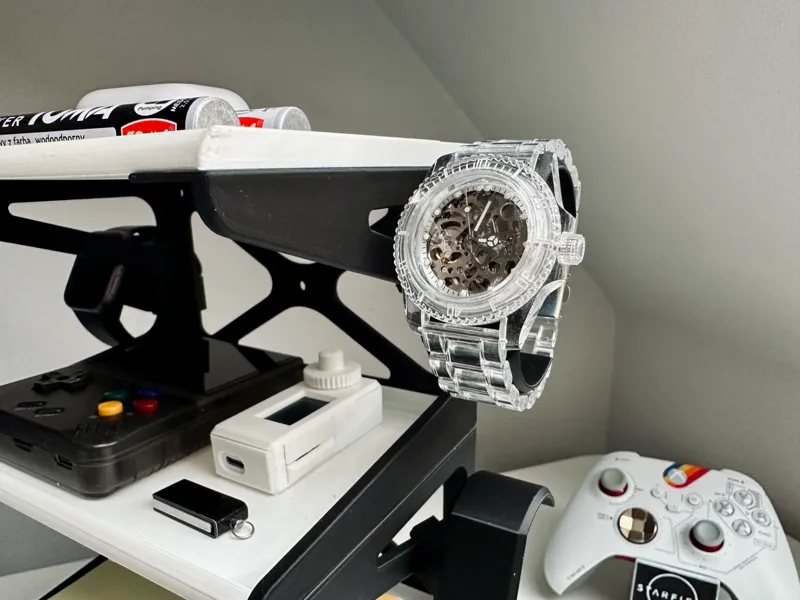 Watch stand for stackable shelf organizer