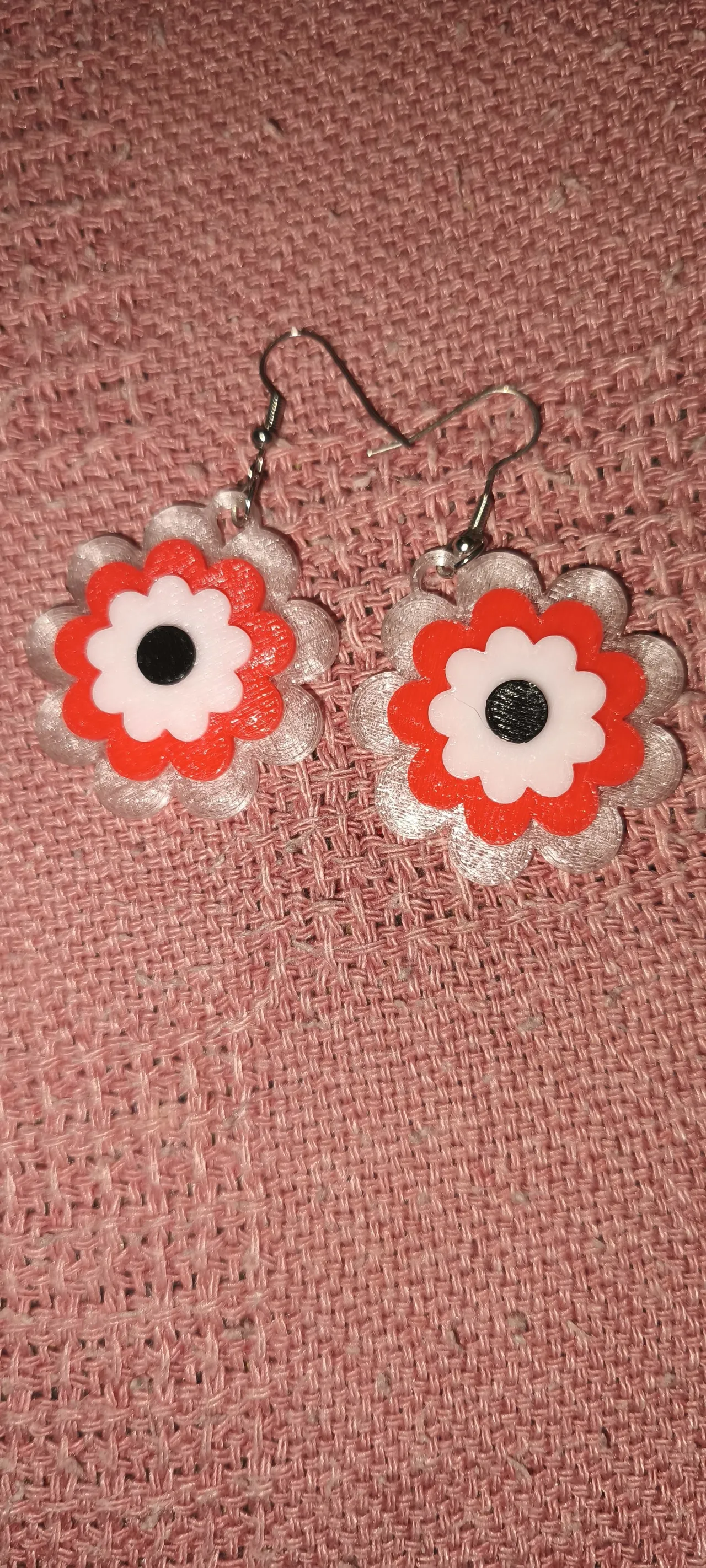 Multicolor Flower Earrings – 4 Color AMS Print view 3