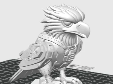 Cyberpunk Eagle on rocks