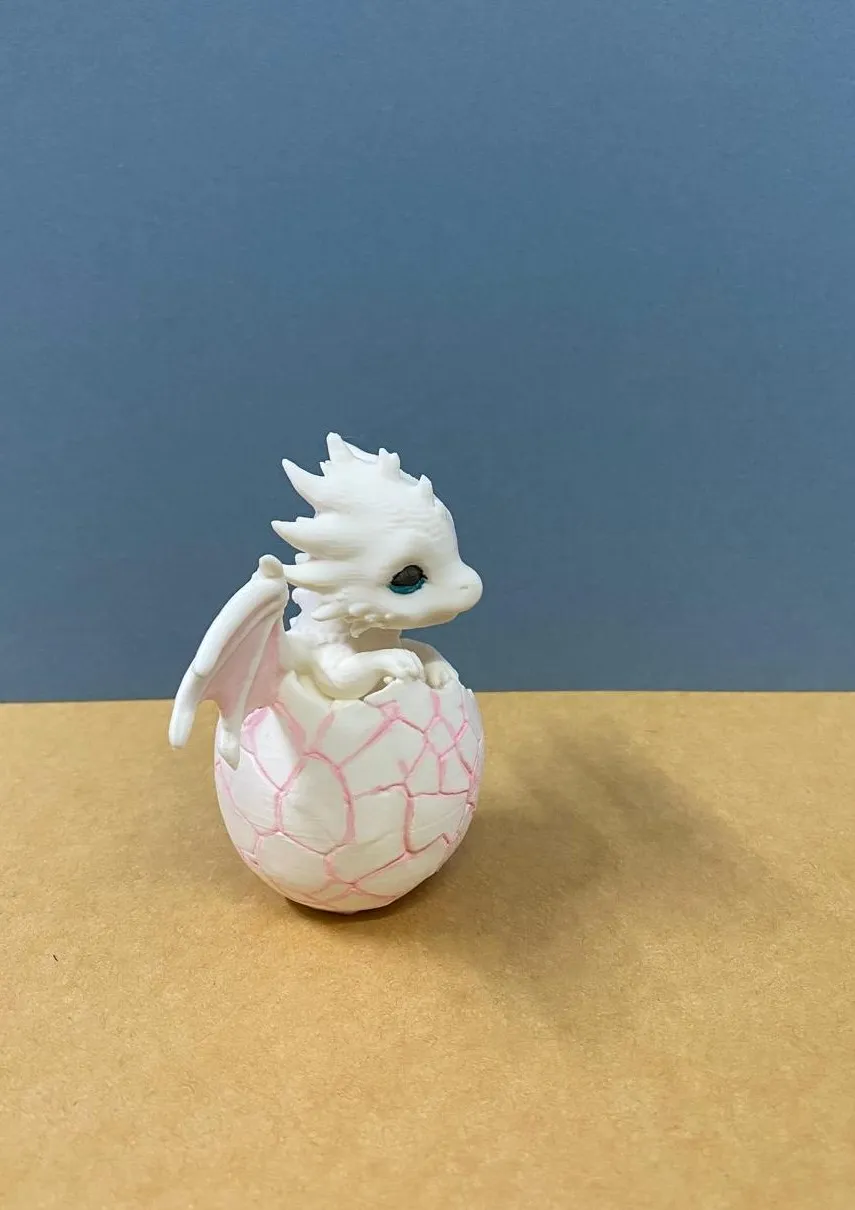 White Baby Dragon - Free 3D Print Model - MakerWorld