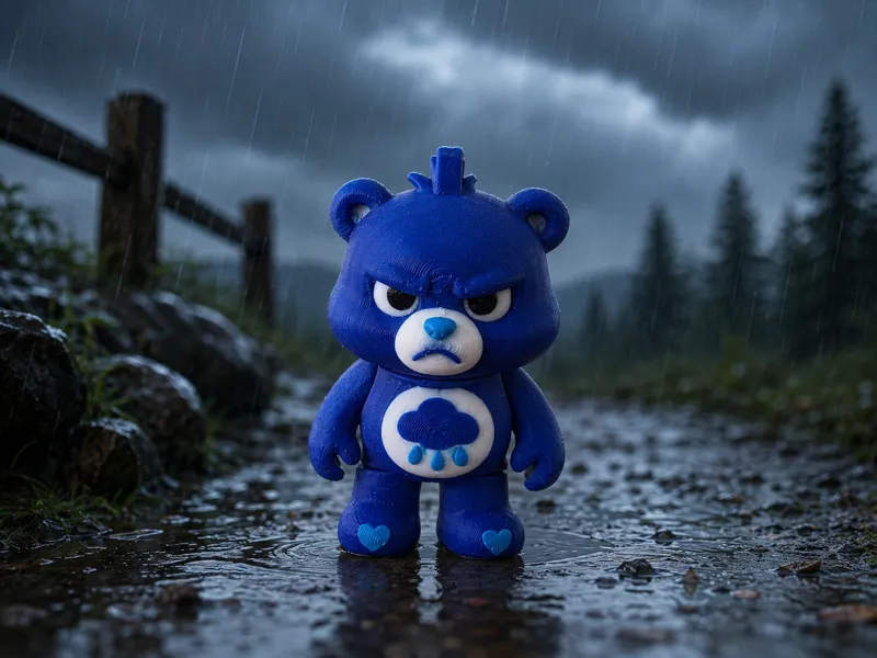 Grumpy Carebear articulating