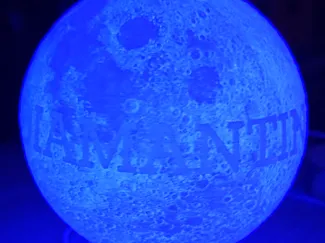 Lampara lunar personalizada nombre y logo