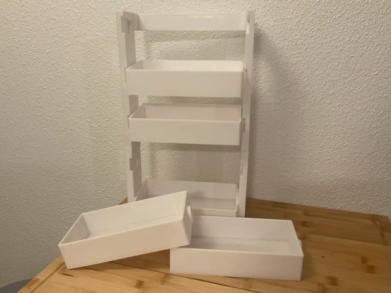 Modular Shelf with Removable Drawers
