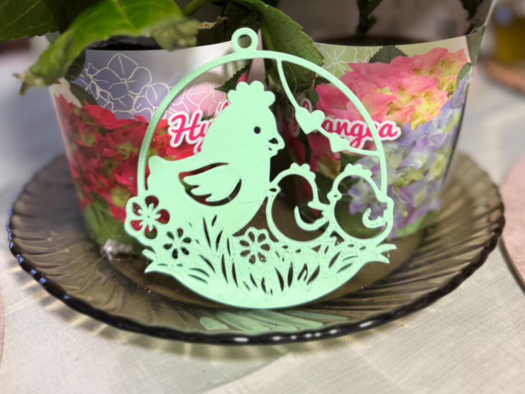 Hen with chickens spring decoration