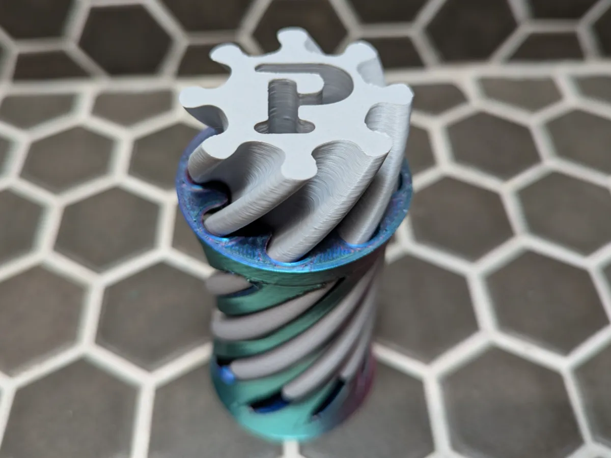 Spiral Vortex Fidget Letter P Passthrough Toy 180d - Free 3D Print ...