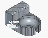 Getränkehalter für 31 mm breite Armlehnen