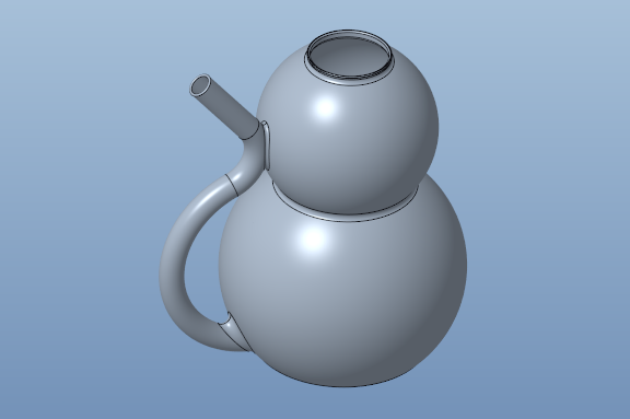 Miniatura 2 do modelo 3D 水杯---带吸管的葫芦杯