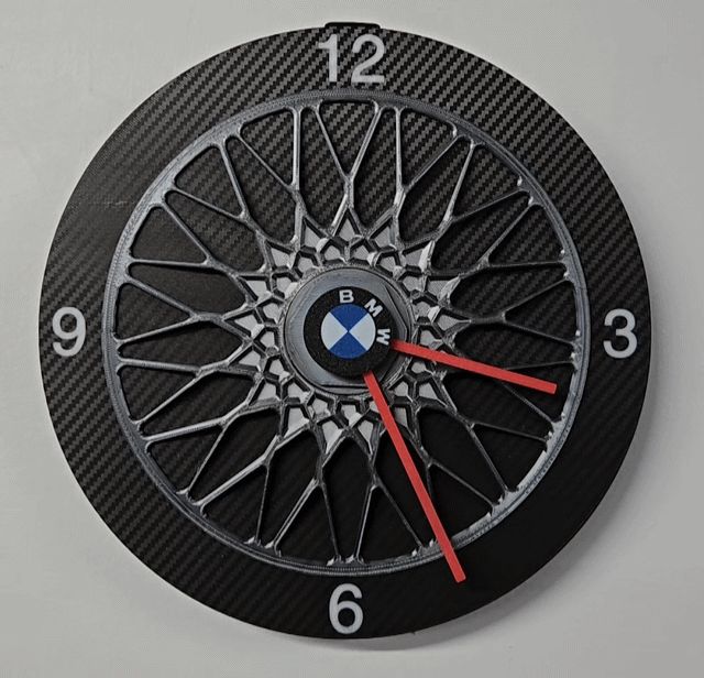 Spinning Center Floating Wheel Clock, multi-logo