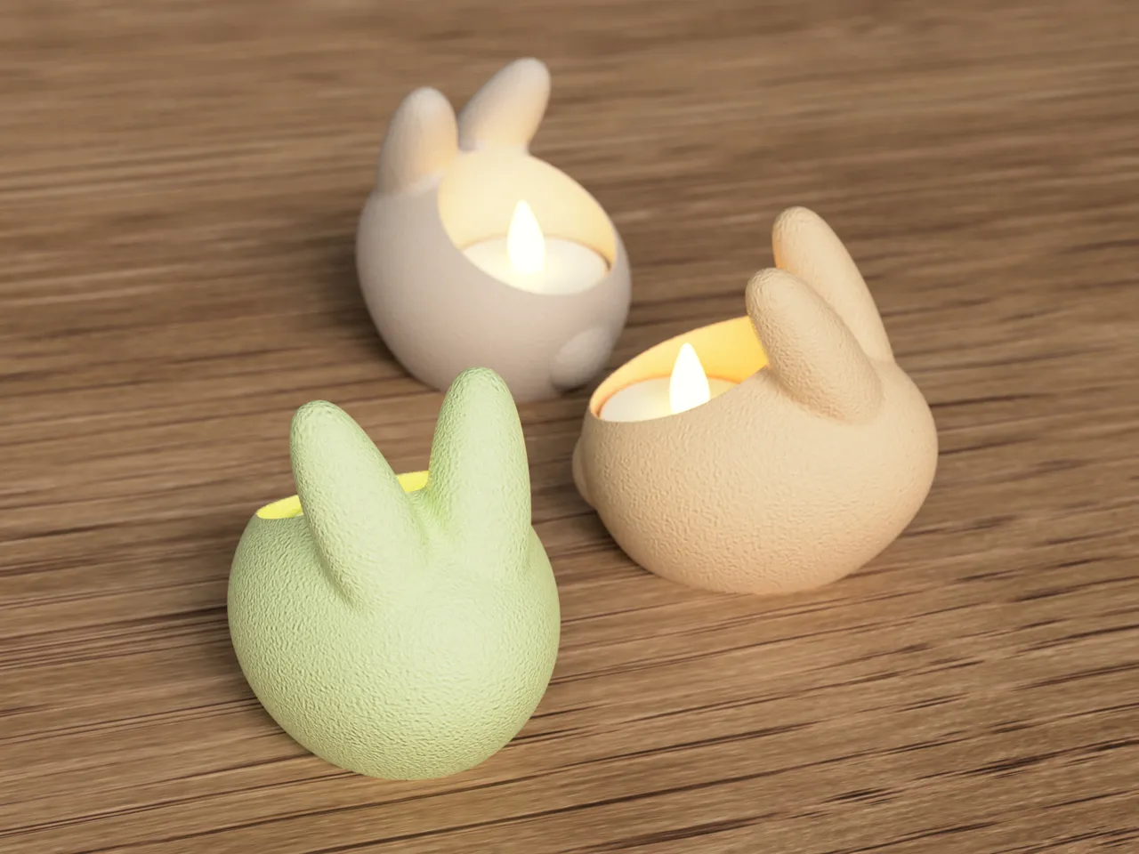 Easter Bunny LED Tealight Holder view 3