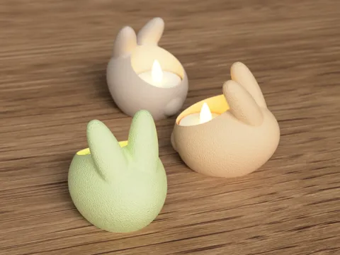 Easter Bunny LED Tealight Holder view 3