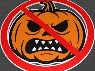 No Pumpkins Allowed Here - Sign