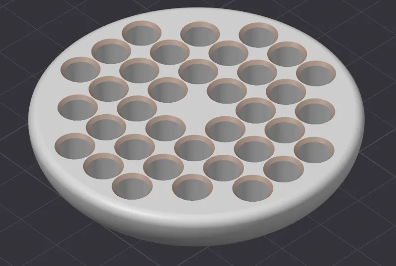 .22 Cal Pellet Holder (65mm w/ 6x3 Magnet)