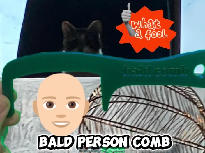 bald person comb