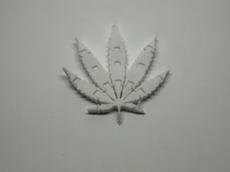 Articulated marihuana leaf