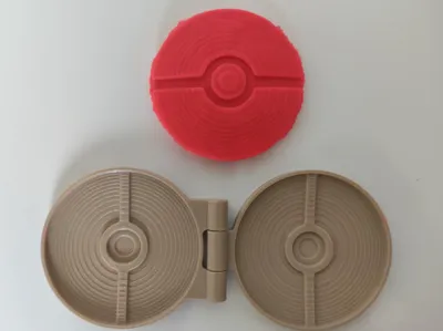 Pokeball‑Style Flat Playdough Mold - Hinged