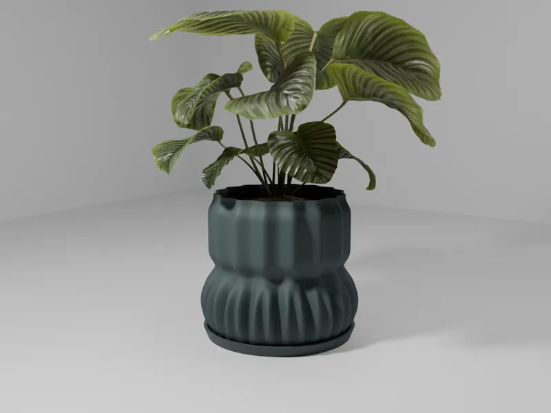 Ripple Plant Pot with Tray – Vase Mode Friendly