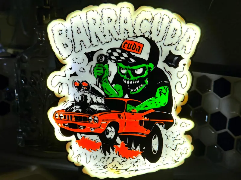 Hemi Cudi Rat Fink Style LED Light Box