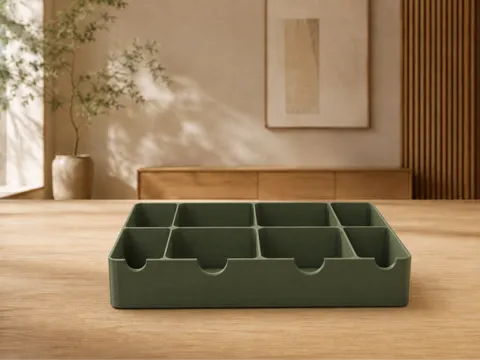 Organizador: Parametric Organizer Tray & Divider Insert — referencia de MakerWorld