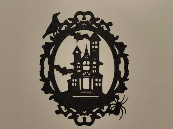 Maison hantée — déco murale Halloween