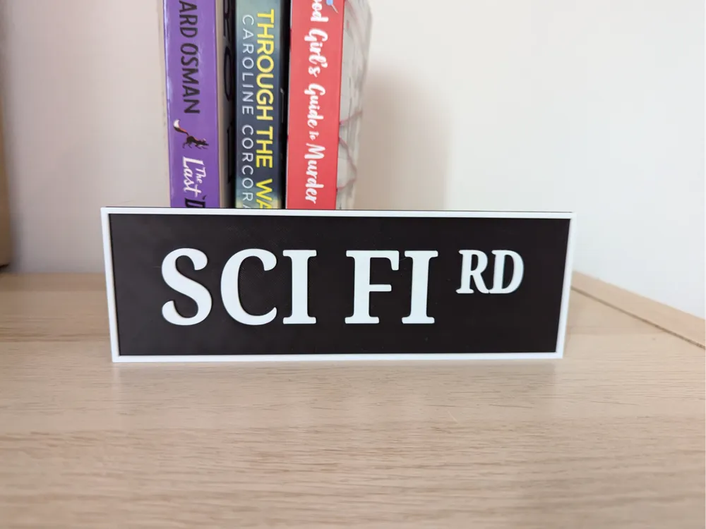 Sci Fi Road book Shelf Library Road Signs by Miss 3DP MakerWorld ...