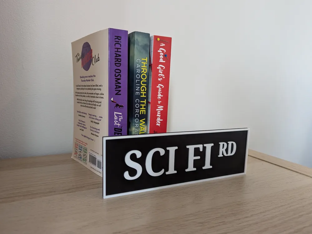 Sci Fi Road book Shelf Library Road Signs by Miss 3DP MakerWorld ...