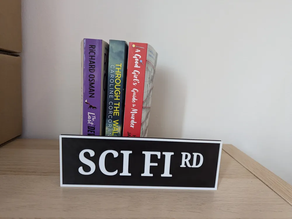 Sci Fi Road book Shelf Library Road Signs by Miss 3DP MakerWorld ...