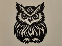 Silhouette de hibou — déco murale — photo 2