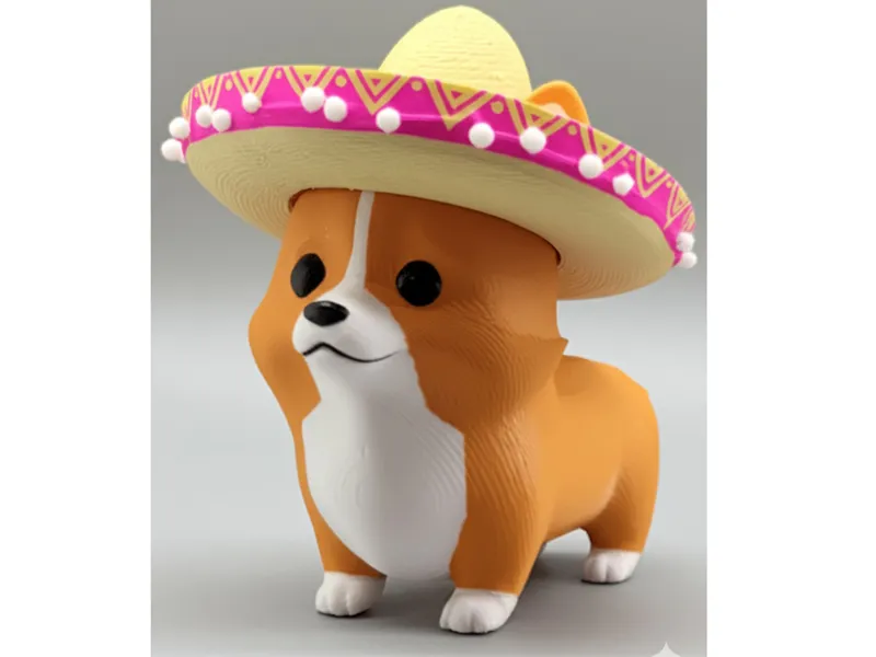 Cute Corgi With sombrero Hat