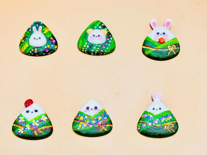 小粽子 DIY发卡、胸针、戒指、冰箱贴配件