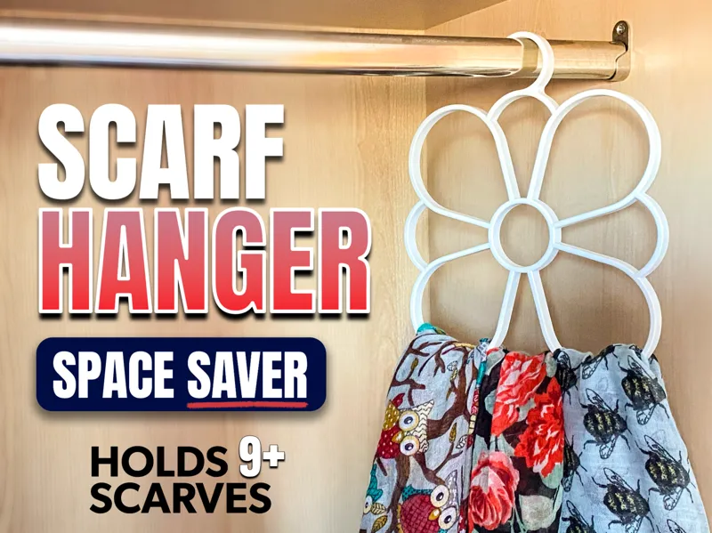 Scarf Hanger – Space Saving - Holds 9 Scarves
