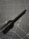 Extended nozzle, reinforced neck, 45 degree print