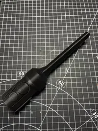 Extended nozzle, reinforced neck, 45 degree print